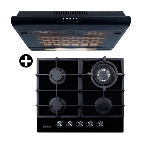 COMBO Cocina empotrable Trevi 60 Negra 60cm + Campana IWH101NE/M 60cm