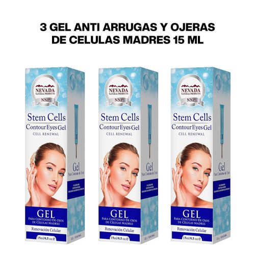 3 Gel anti arrugas y ojeras de celulas madres 15 ml