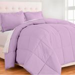 Edredon-King-con-Fundas-de-Almohada-de-Algodon-Lila-Pastel