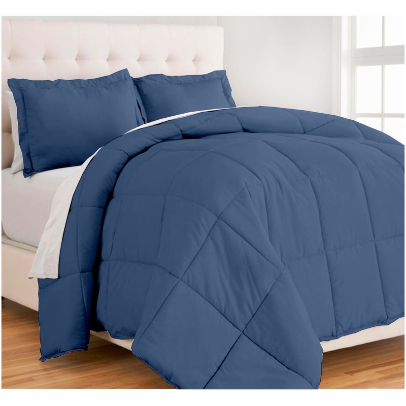 Edredon-15-Plazas-con-Fundas-de-Almohada-de-Algodon-Azul-Acero