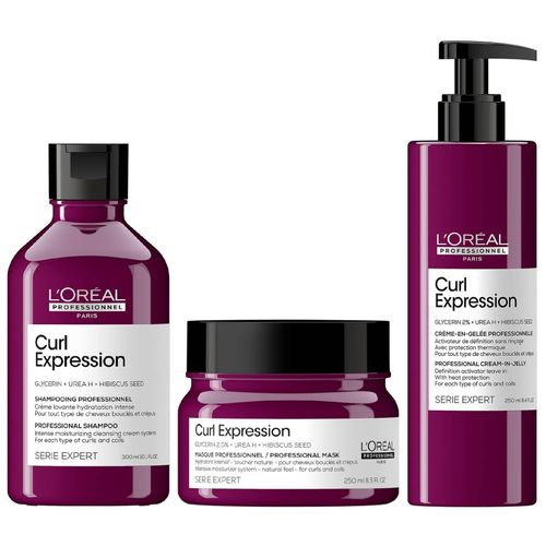 Shampoo Hidratante 300ml + Mascarilla + Gel LOreal Curl Expression