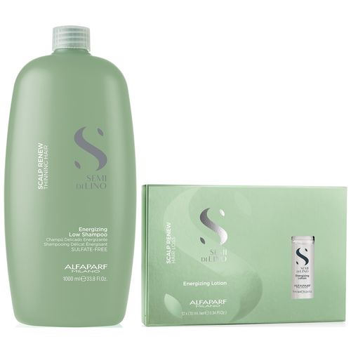 Shampoo Anticaída 1000ml + Ampollas Alfaparf Scalp Renew Hair Loss