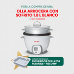 Olla-Arrocera-Record-con-Sofrito-Blanca-18L---Escurridor-de-Platos-Plegable