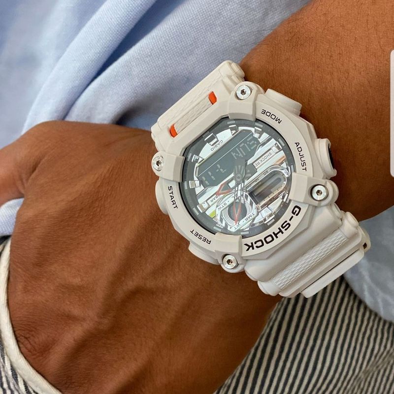 Reloj-Casio-G-Shock-GA900AS-7A-Analogico-Digital-Luz-Led-Resina-Blanco