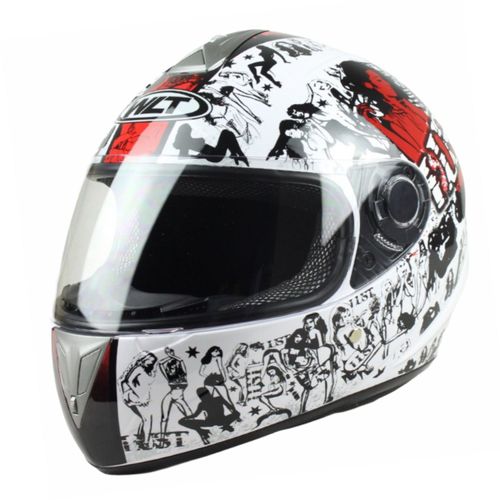 Casco Moto WLT 105 Lust White/Red (Extra Large)