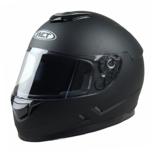 Casco Moto WLT 107 Solid Black Matt (Medium)