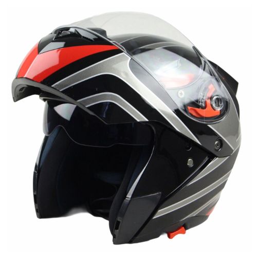 Casco Moto WLT 118 Classic Black/Red (Medium)