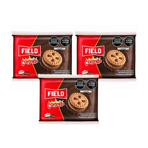 Pack Galletas FIELD Coronita Sixpack x 3un