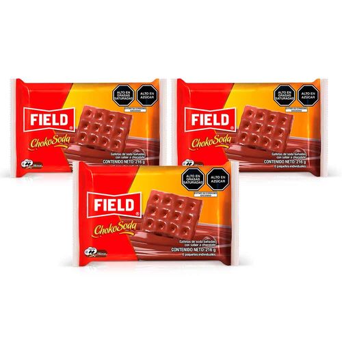 Pack Galleta Chocosoda FIELD Sixpack x 3un