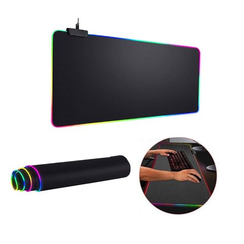 Mouse Pad Gamer Rgb Retro Iluminada XL 80x30cm