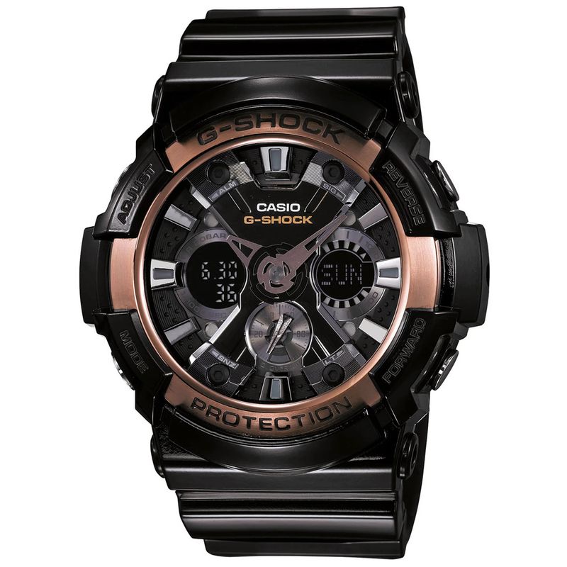 Reloj-Casio-G-Shock-GA200RG-1A-Analogico-Digital-Luz-Led-Resina-Negro