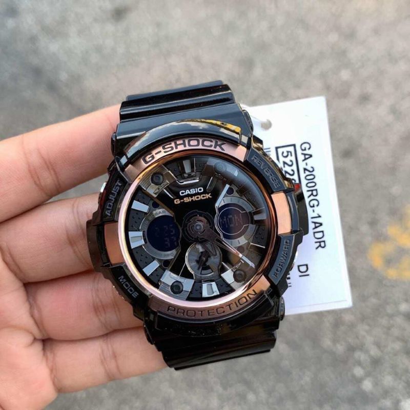 Reloj-Casio-G-Shock-GA200RG-1A-Analogico-Digital-Luz-Led-Resina-Negro