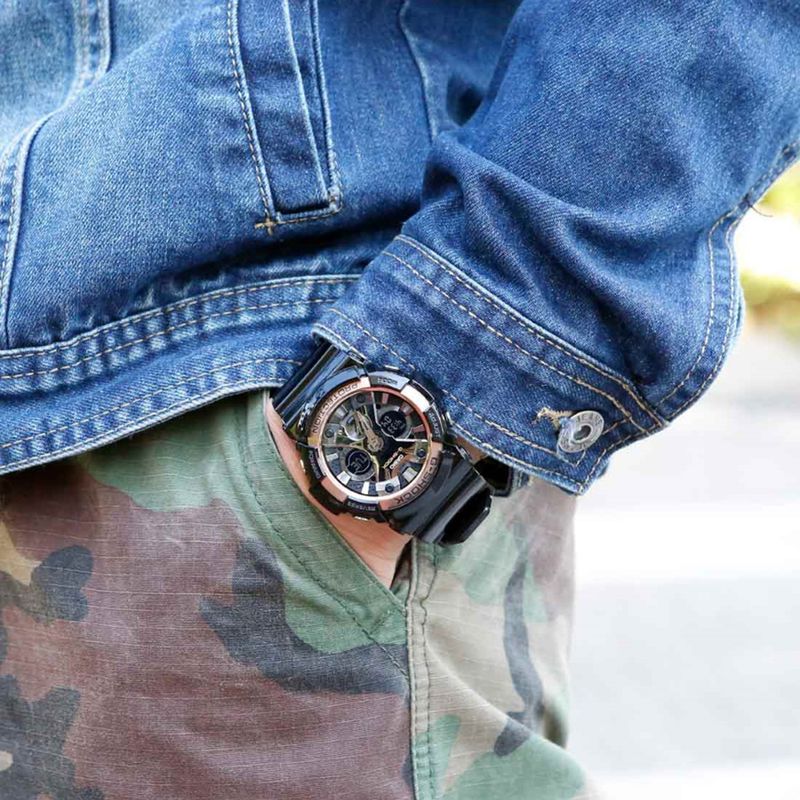Reloj-Casio-G-Shock-GA200RG-1A-Analogico-Digital-Luz-Led-Resina-Negro
