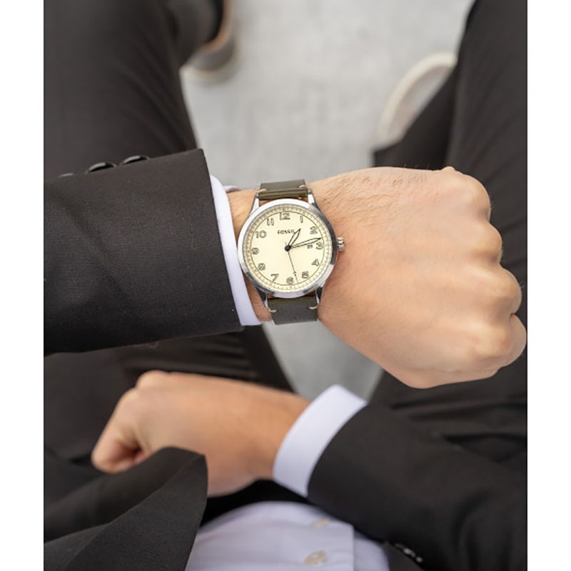 Reloj-Fossil-Wylie-BQ2488-Fecha-Correa-de-Cuero-Verde-Oscuro