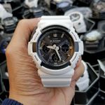 Reloj-Casio-G-Shock-GAS-100B-7A-Solar-Digital-Analogico-Luz-LED-Resina-Blanco-Negro