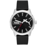 Reloj-Puma-Ultrafresh-P5081-Acero-Inoxidable-Correa-de-Cuero-Negro