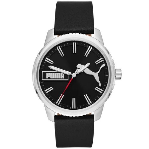 Reloj Puma Ultrafresh P5081 Acero Inoxidable Correa de Cuero Negro