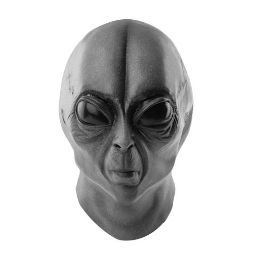 Máscara Alien Gris Marciano Ovni Látex Halloween