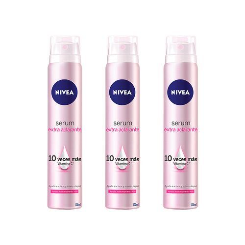 NIVEA Deo Spray Extra aclarado Serum 100ML (x3)