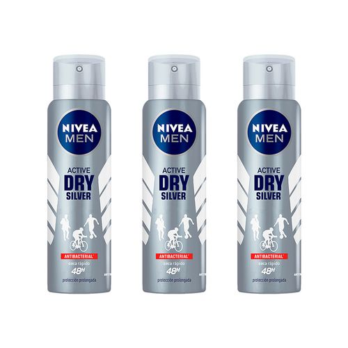 NIVEA Deo Silver Protect  Spray 150ML (x3)