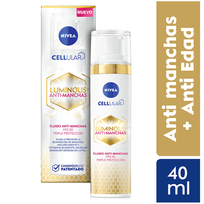 Fluido-Facial-Dia-NIVEA-Luminous-630-Antimanchas-FPS50---Frasco-40ml