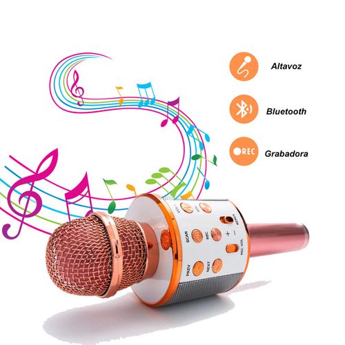 Micrófono Karaoke Bluetooth Inalámbrico