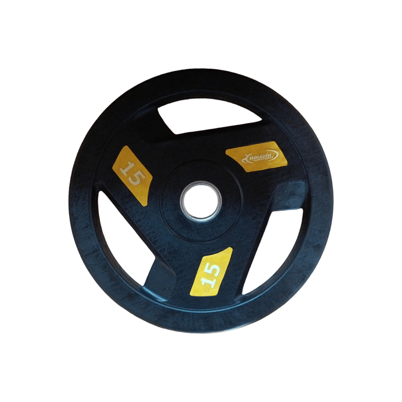 Par-De-Discos-Olimpicos-De-15-Kg-Triple-Agarre-Recubierto-