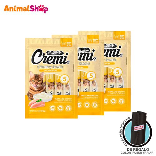 Cremi Pollo Snack Humedo Para Gato X 15 Unidades