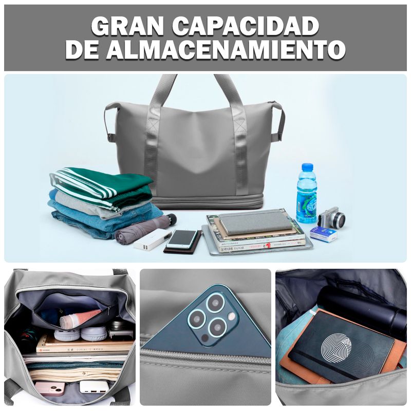 Bolso-de-Viaje-Cartera-Expandible-2-Tiempos-Impermeable-S64-Aleatorio