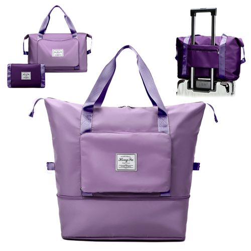 Bolso de Viaje Cartera Impermeable Plegable Morado