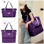 Bolso-de-Viaje-Cartera-Impermeable-Plegable-Morado