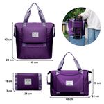 Bolso-de-Viaje-Cartera-Impermeable-Plegable-Morado