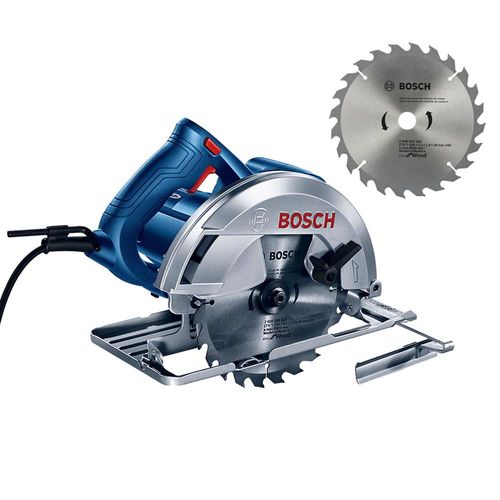 Sierra Circular 7 1/4" 1500W Corte en 90° 64mm con 2 Discos Bosch GKS 150