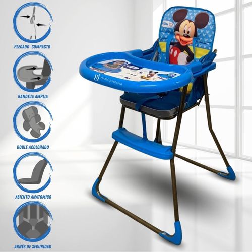 SILLA DE COMER PLEGABLE «MICKEY» AZUL