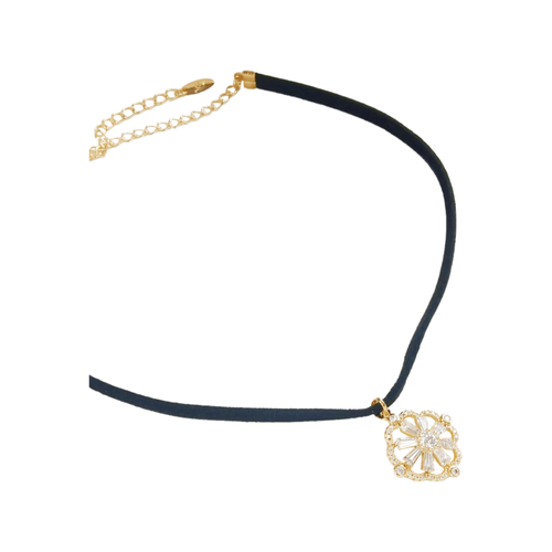 Choker ZEFORA  Acero con Enchape Oro 18K con dije  Moda Mujer