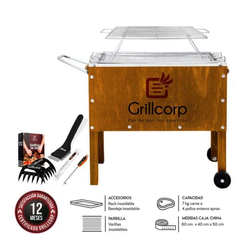 Caja China Junior Premium + Parr Varillas Inoxidables + Brush + Tp01 + Garras De Oso