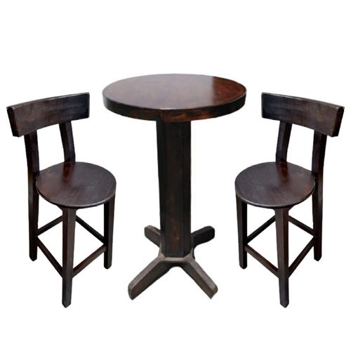 Mesa Comedor Resto bar juego de mesa Alta sillas Toscana modelo rustico caoba
