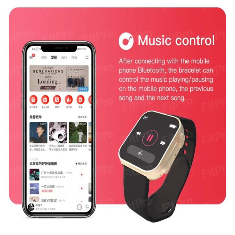 Smartwatch-Bluetooth-D20-Ultra-Rosado-y-Audifono-I12-Blanco
