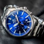 Reloj-Casio-Edifice-EFV-510D-2AV-Fecha-Cronometro-Acero-Inoxidable-Plateado-Azul