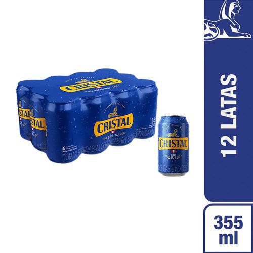 Cerveza CRISTAL 12 Pack Lata 355ml