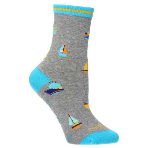 CALCETÍN HUSH PUPPIES ALGODÓN SPANDEX  C BOATS AZUL PARA NIÑO