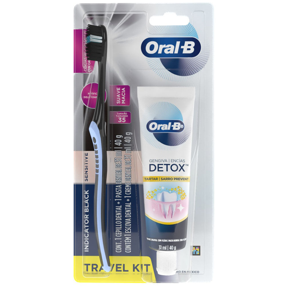 Kit de Viaje ORAL-B Cepillo Dental Pasta Detal Detox 31ml Shopstar
