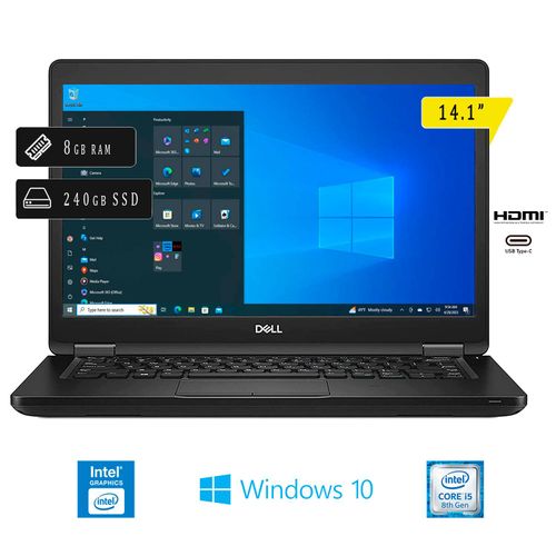 Laptop Latitude Dell 5490 Ci5 8va Gen 8gbram Ssd 240gb/  2 Años Garantia / Reacondicionada