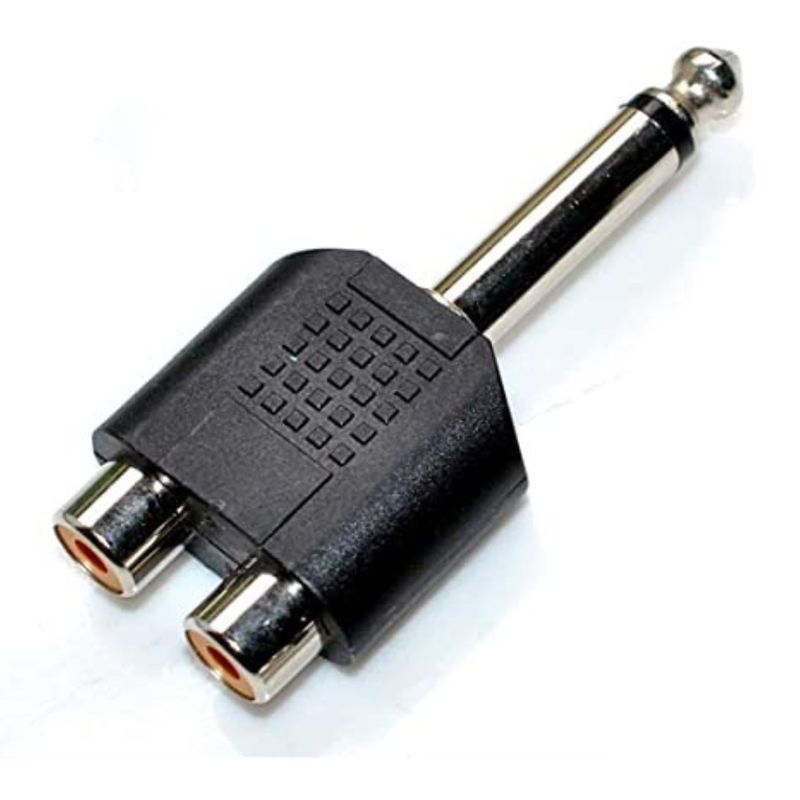 Adaptador-Plug-65mm-mono-a-2-RCA-Hembra