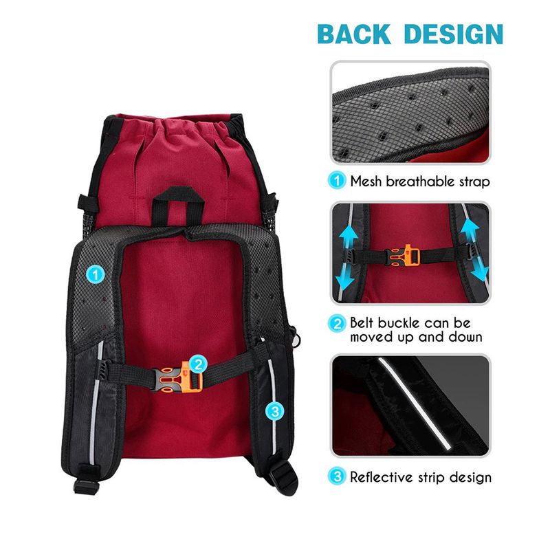 Mochila-para-Perros-Grandes-Rojo-