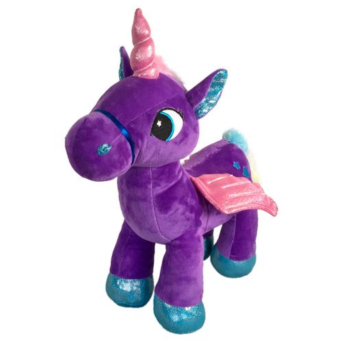 Peluche Kisses Unicornio 40Cm Violeta