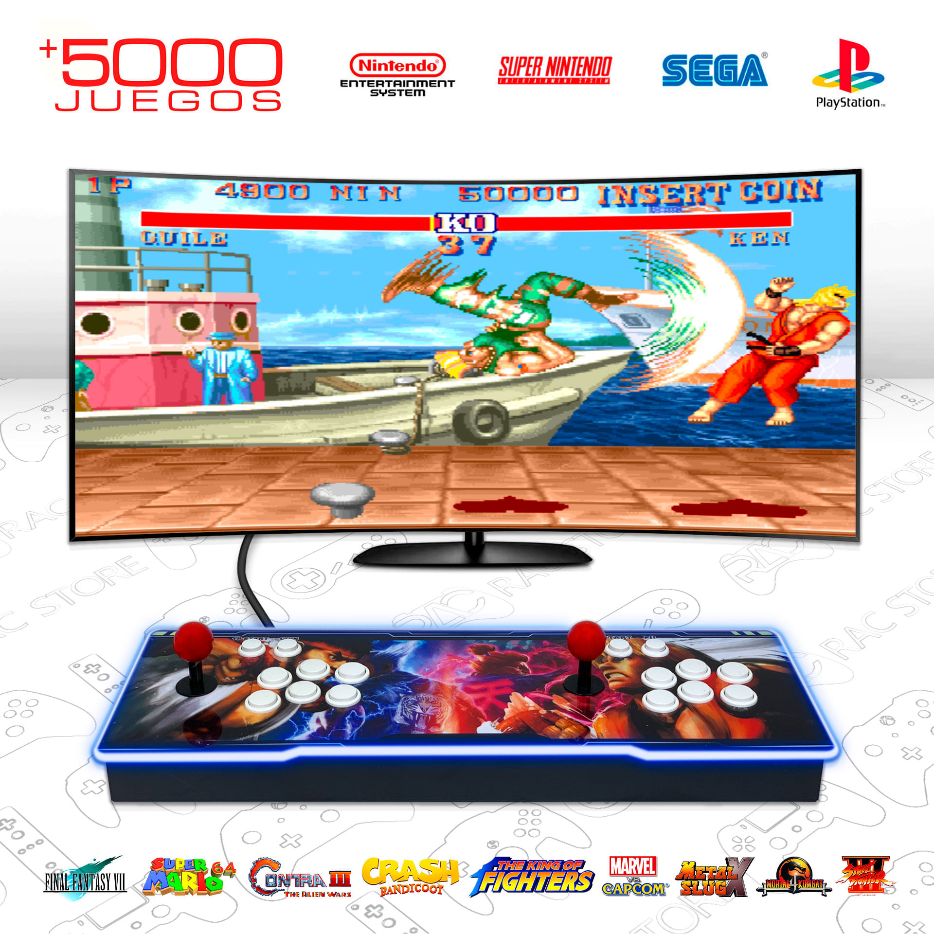 Retro Consola Arcade Pandora Box 12s S.F S Tekken 5000 Juegos Rac Store