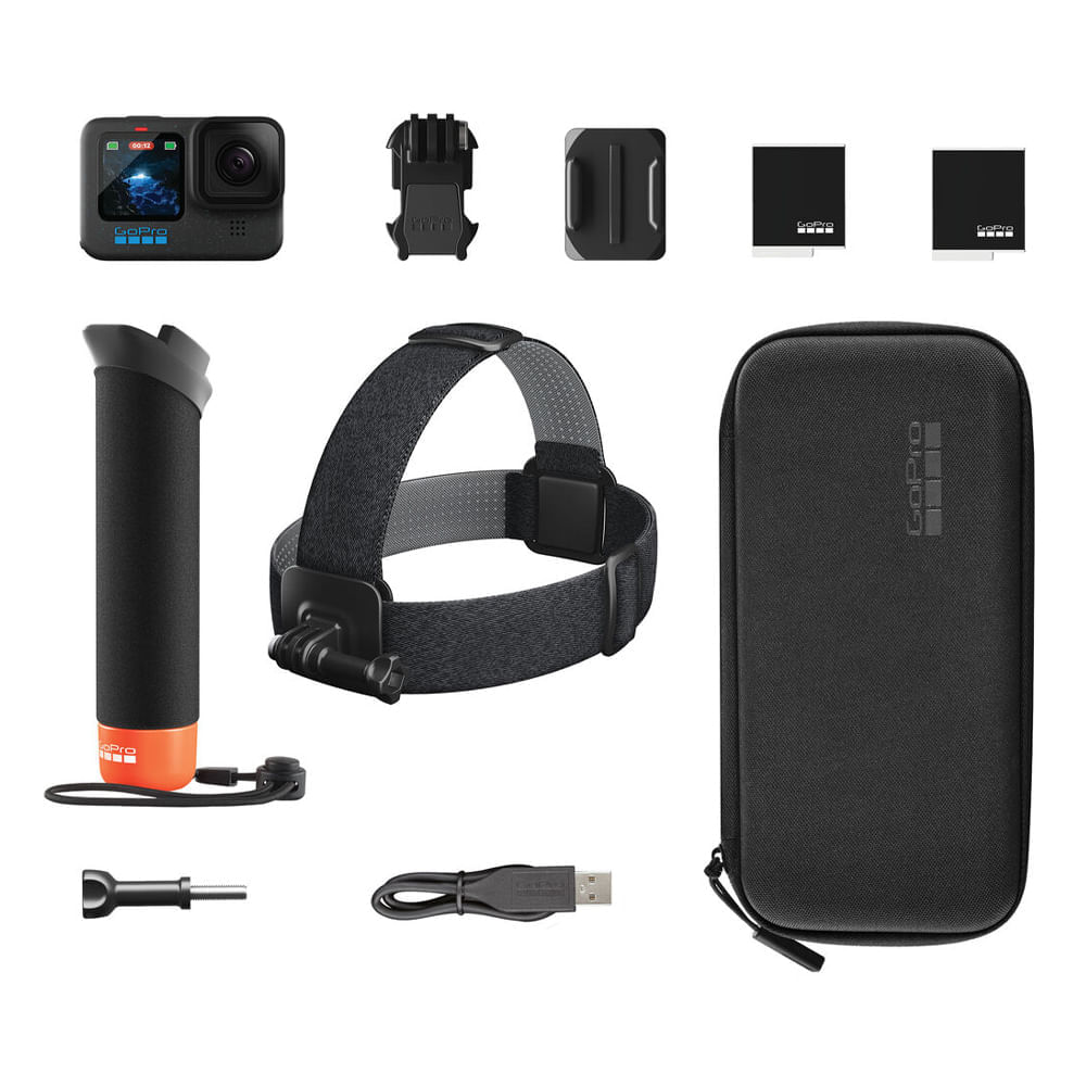 Cámara de acción GoPro Hero12 Black 5.3K, 27MP Holiday Bundle