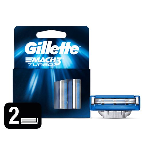 Cartuchos para Afeitar Gillette Mach3 Turbo 2 unidades