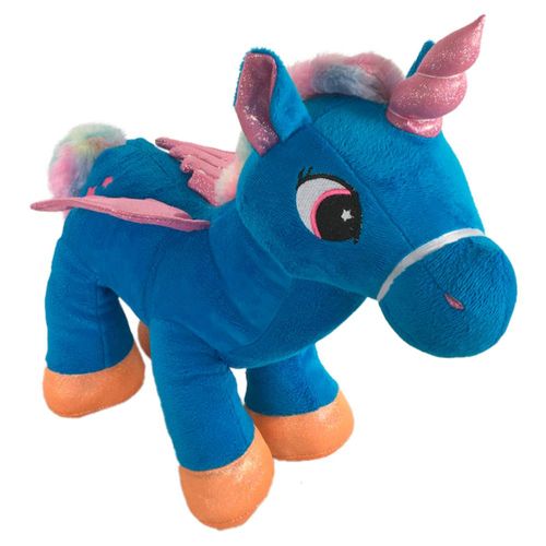 Peluche Kisses Unicornio 40Cm Azul